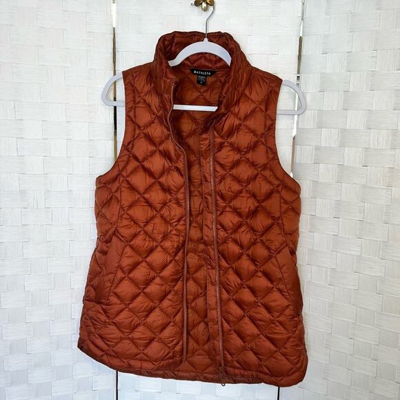 Athleta Quilted Vest In Warm Rust Women’s Size Small - Picture 5 of 11